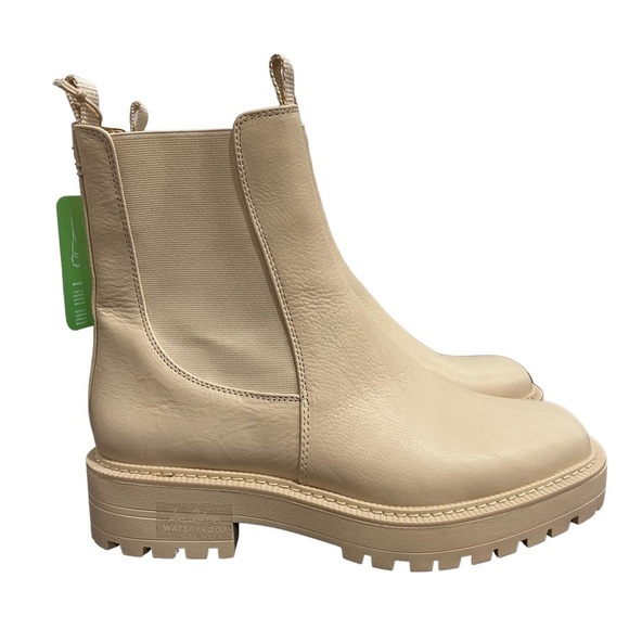 NWOB Sam Edelman Laguna Waterproof Cream Off White Chelsea Rainboots Womens 9.5 - Picture 1 of 6